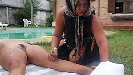 What secrets unfold when the naughty odalisca taissa winkler gets soaked in her massage?