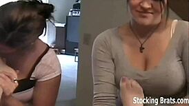 worship carmen's stocking feet while she commands your jerkoff