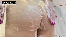 Quick Shower Creampie With Big Tits Arab Step Mom Natural Beauty