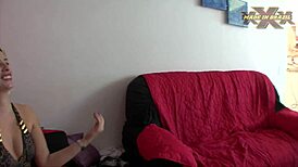 wanna see this hung black stud wreck that skinny blonde's tight holes?