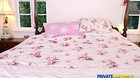 Big-butt lily rader teases in casting then begs for doggystyle pounding