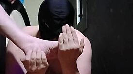 Maitresse kantalis commands club slaves with bdsm domination and public exposure