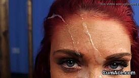 i swap cum loads after sucking jizz in bizarre bukkake facial blowbang