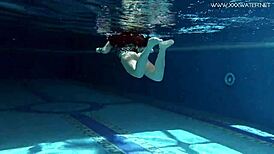 diana rius strokes her hot tits and body all underwater in bikini