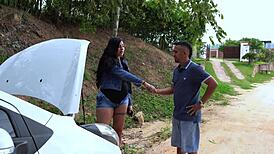 Mechanic Tommy Miller Fixes Sexy Milf's Car Then Pounds Her Big Pussy and Ass Deep