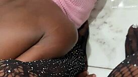 African Femdom Crushes Slave Under Feet