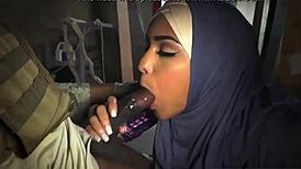 Soldier pounds petite arab ass hardcore close-up outside army base 23km