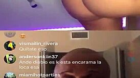 Thick ass Puerto Rican shows natural tits on the6show insta pt 1