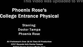 phoenix rose spreads in latex gloves for dr tampa exam