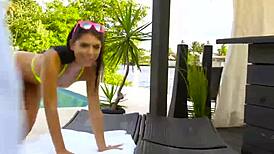 hey my skinny blonde roommate oils my tits ass and trimmed pussy next pov