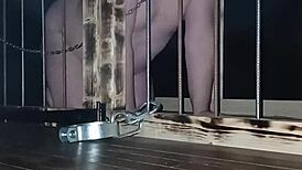 Maitresse kantalis commands club slaves with bdsm domination and public exposure