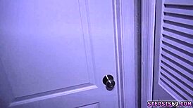 Tight Blonde Teen's Suspended Anal Debut with Stepbro