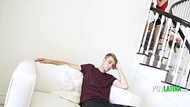 two latina petite stepsisters share boyfriend ass tits threesome cuckold trick