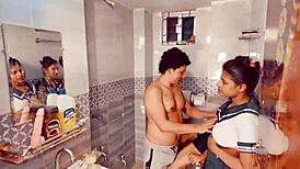 Hot Desi Teen Uttaran20 Seduces Roommate for Wild Threesome Fuck