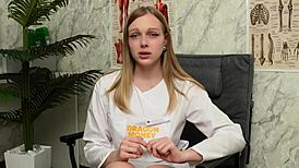 She guides him to lick her pussy right