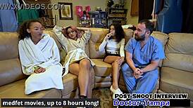 Behind the scenes dr tampa performs genesis first gyno exam shaved gaping pussy
