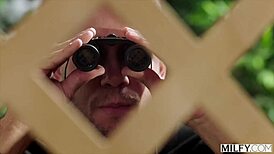 Curvy Milfy Aviana Violet Lures Peeping Neighbor into Forbidden Backdoor Ride. Tattooed Bride Craves His Deep Spooning Thrusts