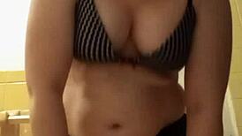 why wear piss-soaked underwear when it clings so tight to her petite tits?