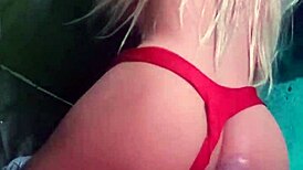 little blonde sex toy tempts softly
