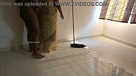 Indian maid strips and fucks her devar's thick cock wildly