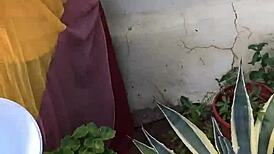 farm boy loses it first time pounding ebony hooker outdoors at ranch