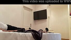 Tied petite Latina milf in heels stockings screams rough pounding