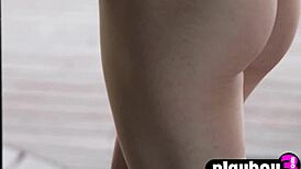 sophie la sage strips clothes revealing perfect redhead natural tits ass
