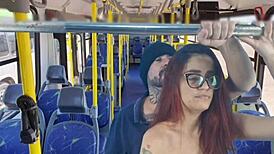 curious student gets sneaky public rub on crowded bus ride