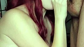 Vanessa Rose sucks hard cock deep then takes two massive facials