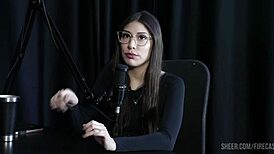 Melina Khalifa's sheer red fire cast debut revealed.