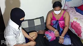 desi boudi gets condom-protected pounding from servant in dorm part 1