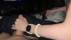 opening that new dildo promises double cum fun for juicy shaved milf wife