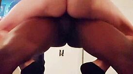 Pale Petite Nympho Rides Monster Cock Cowgirl on Pool Table Creampie Finish!