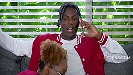 british tutor pounds moaning black teen duo lacey london in interracial frenzy