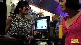 omg this brunette babe fingers her hairy pussy to intense orgasm in the toilet while licking tits 👅💦🔥