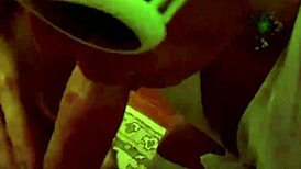 blonde milf slut in glasses bikini drains cock of every jizz drop