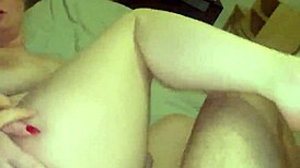 Stepson's Huge Dick Jumps with Vibrator While She Fucks Hard