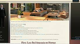 Horny Anastasia dominates sub with uncensored femdom handjob blowjob