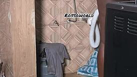 i put hidden camera on naked stepmum catching every move damn