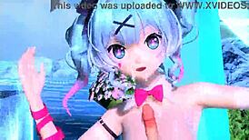 Hatsune Miku's Big Tits Nude Rabbit Hole Costume