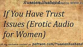 Sexy Russian dirty talk erotic audio triggers intense female orgasms