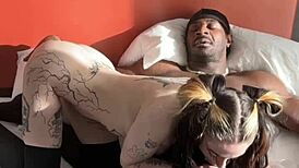 submissive alt babe rides bbc cowgirl squeezing tight wet pussy walls
