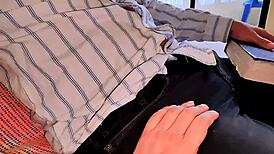 Juicy Latina Mommy's Tight Pussy Gaped by Stepson in Raw Doggy Cuckold Talk