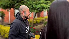 Photographer lures street girl into wild photoshoot fuck with Felipe Skull