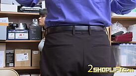 sexy petite latina teen gets spied on and fucked hard at office job