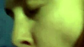 sexy russian teen slurps young man's throbbing cock