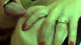 vicky vette strokes and rides rokk's throbbing cock to messy cumshot