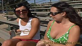 Young Lesbian Brunette Teen Yearns For Big Tits Girlfriend Deeply