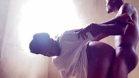 Stepdad's silver fox begs for anal as I fuck my two best friends' asses with big black cock in unfinished building!