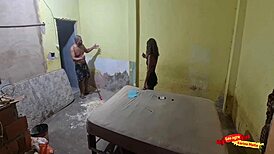 Skinny teen babysitter seduces worker for juicy anal doggystyle